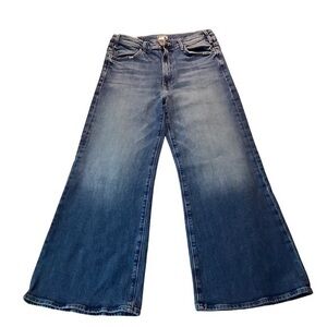 MOTHER The Hustler Roller Ankle High Rise Wide Leg Jeans Size 31 Denim